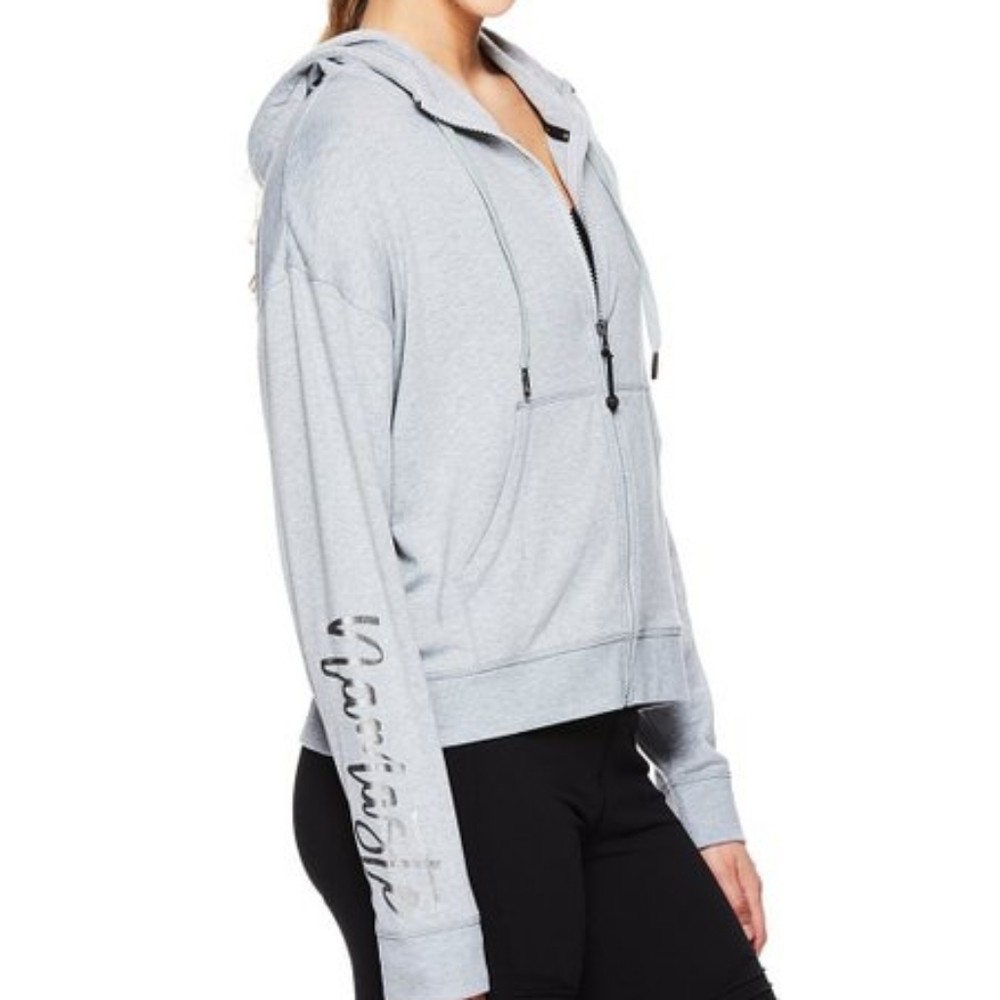 Namaste " Gaiam Gray Heather ZipUp Hoodie